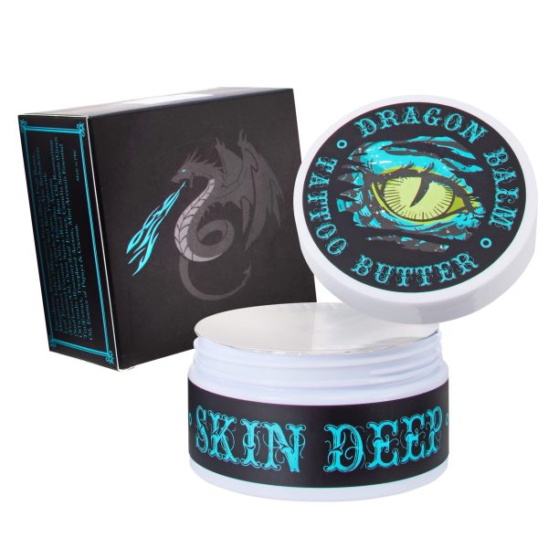 Skin Deep Dragon Butter (7 oz)  - Lubricating Moisturizing Vegan Tattoo Butter for Before During and Aftercare